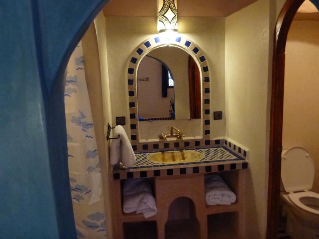 Koupelna v ubytování Auberge La Source