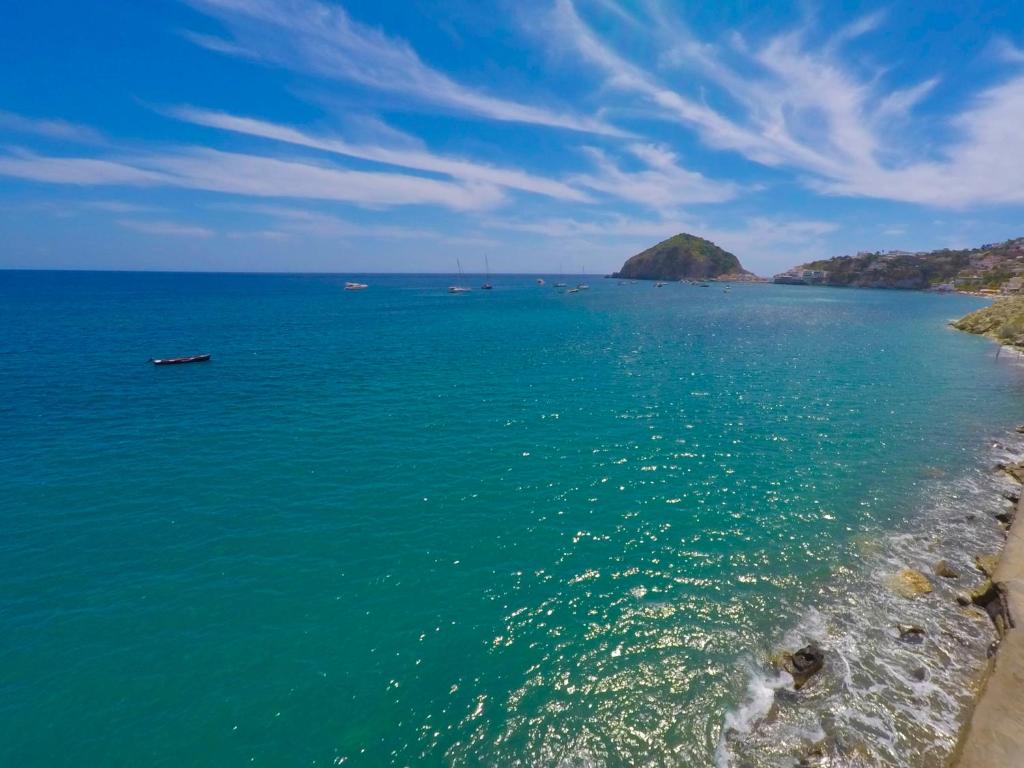 a view of the ocean from the shore at Hotel Angelino in Ischia