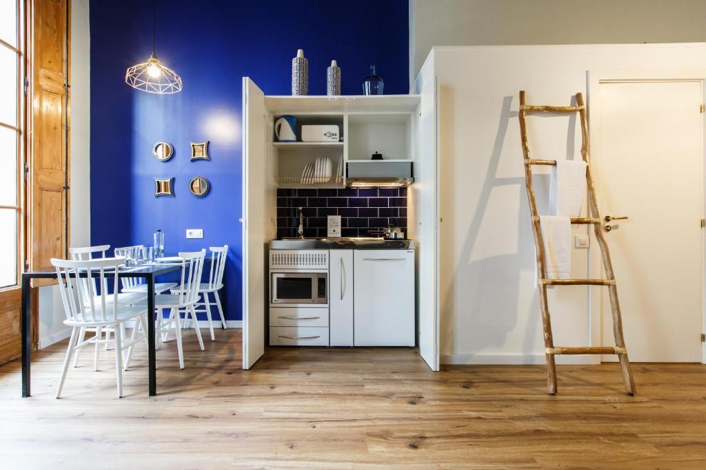 Kuchyňa alebo kuchynka v ubytovaní Barrio Gotico Apartments Ferran