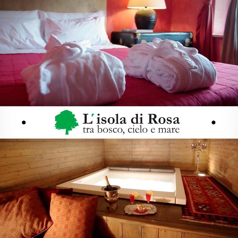 Postel nebo postele na pokoji v ubytování L'Isola Di Rosa - Relais & Hotel di Charme