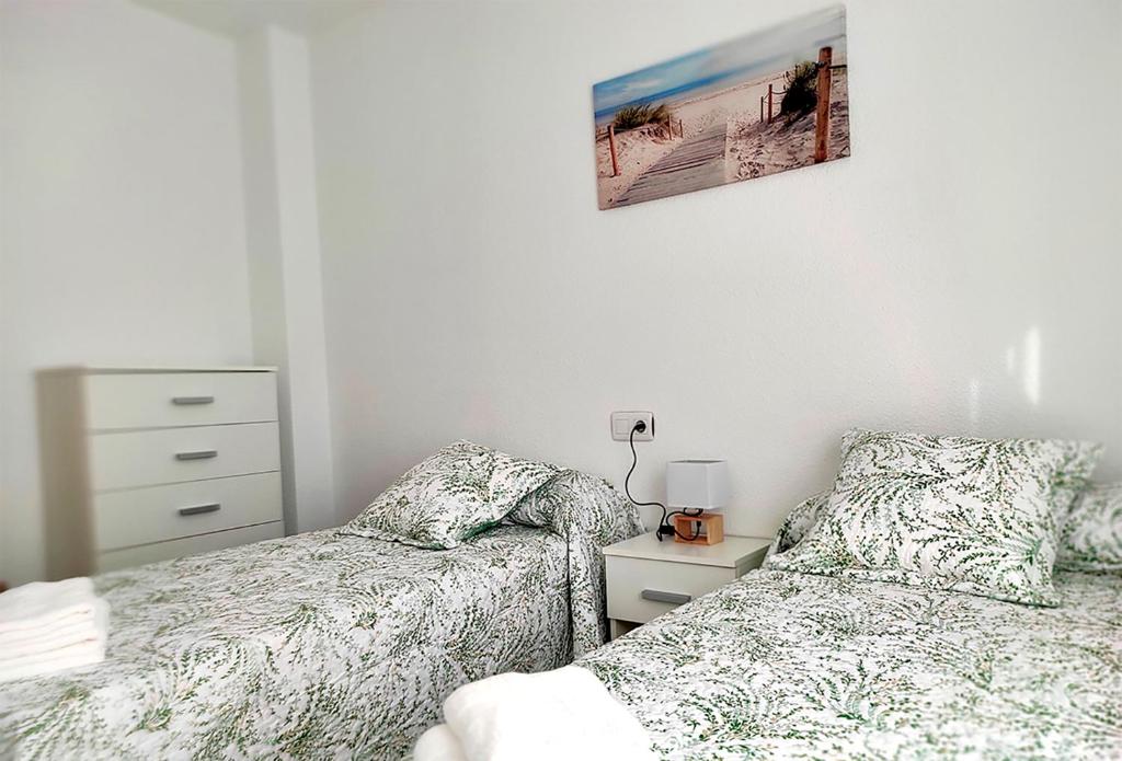 Postel nebo postele na pokoji v ubytování Apartamento Mar Peñíscola