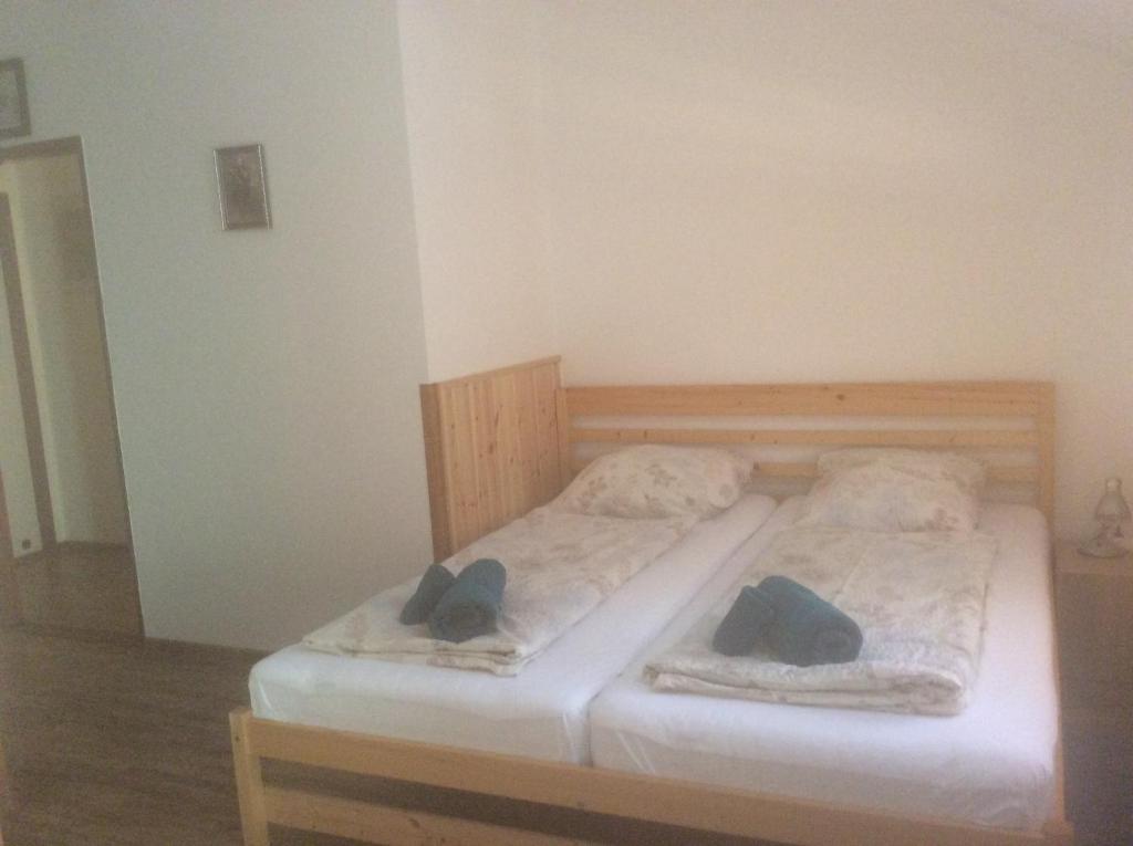 Postel nebo postele na pokoji v ubytování Břeclav centrum - U Pražáka