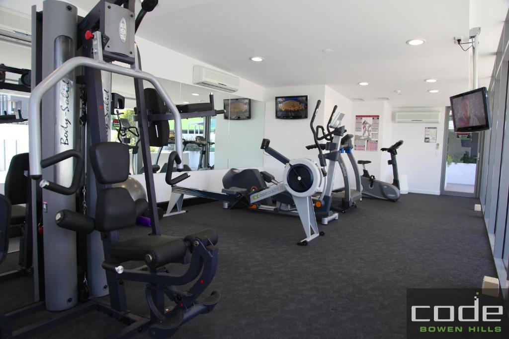 Fitness centrum a/nebo fitness zařízení v ubytování Code Apartments