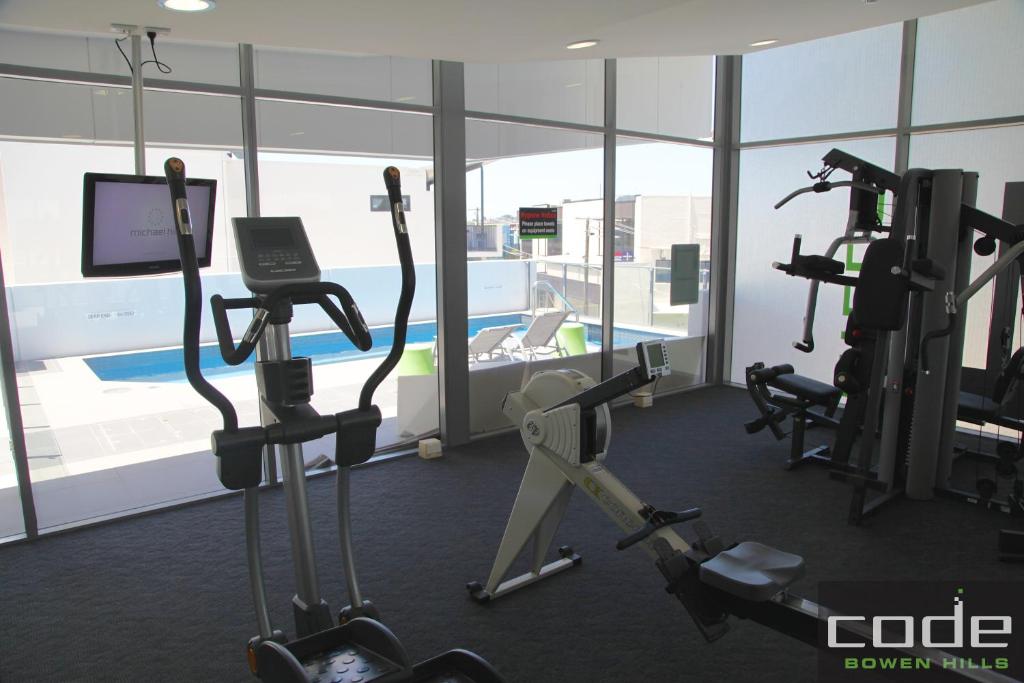 Fitness centrum a/nebo fitness zařízení v ubytování Code Apartments