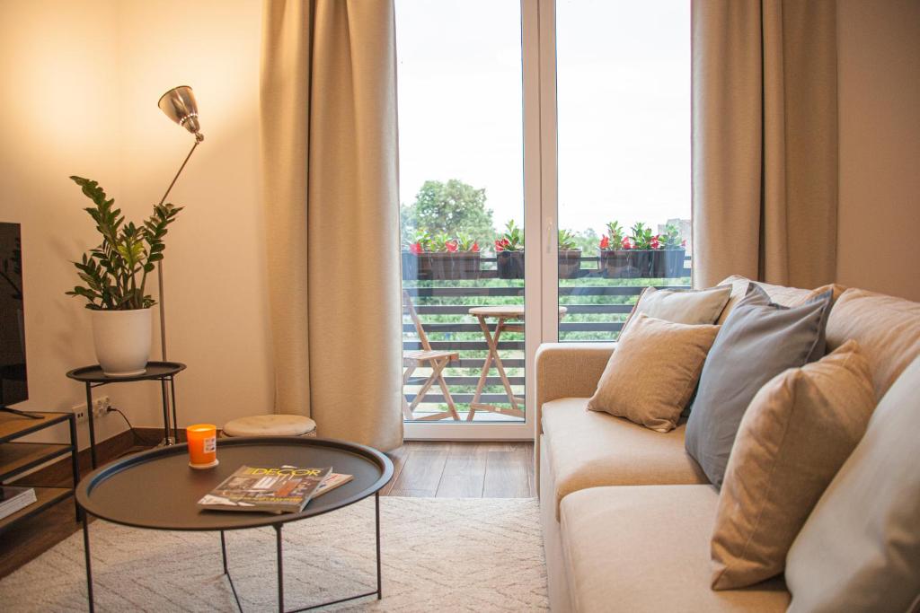 Posedenie v ubytovaní Przytulny Apartament Mickiewicza 14 4