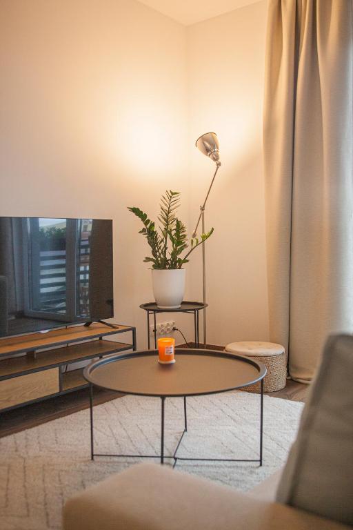 Posedenie v ubytovaní Przytulny Apartament Mickiewicza 14 4