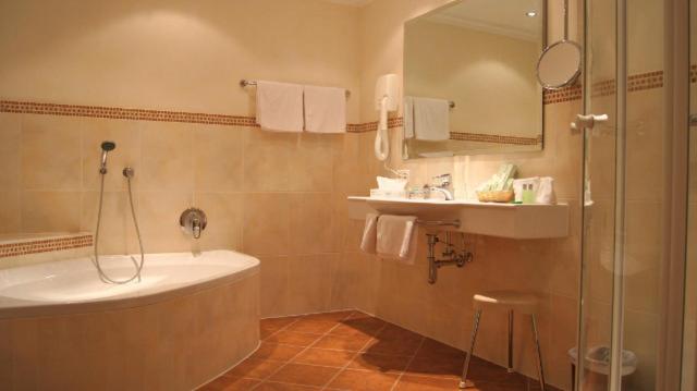Koupelna v ubytování Hotel Hartenfels