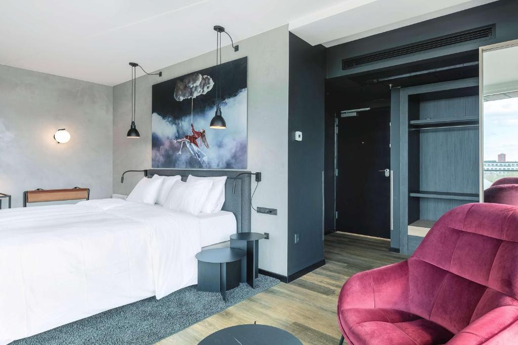 Krevet ili kreveti u jedinici u okviru objekta Radisson RED Aarhus