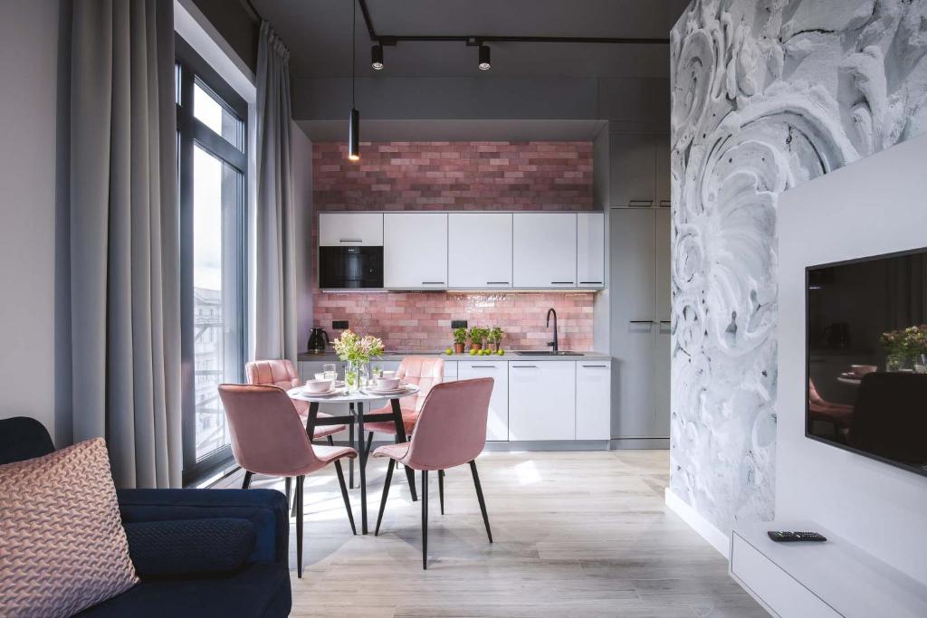 Kuchyňa alebo kuchynka v ubytovaní Luxo apartments 14