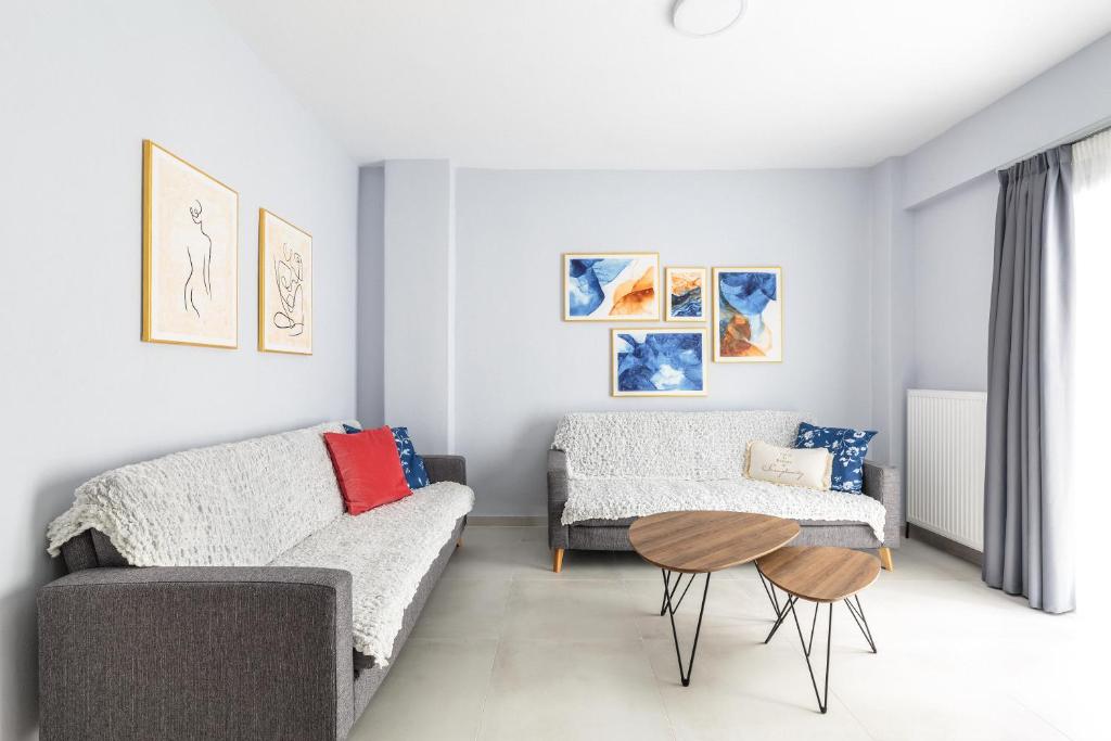Posezení v ubytování Art Central Suites