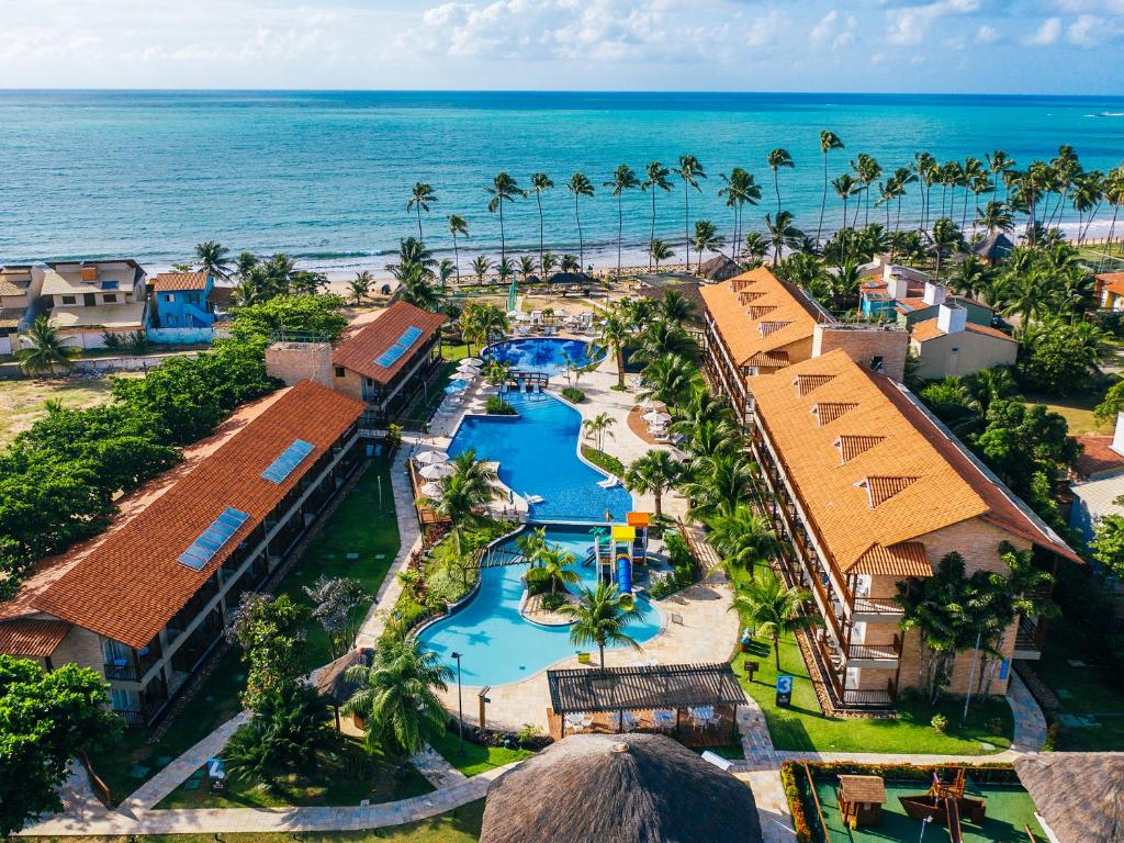 an aerial view of a resort near the ocean at Salinas Maceio All Inclusive Resort in Maceió