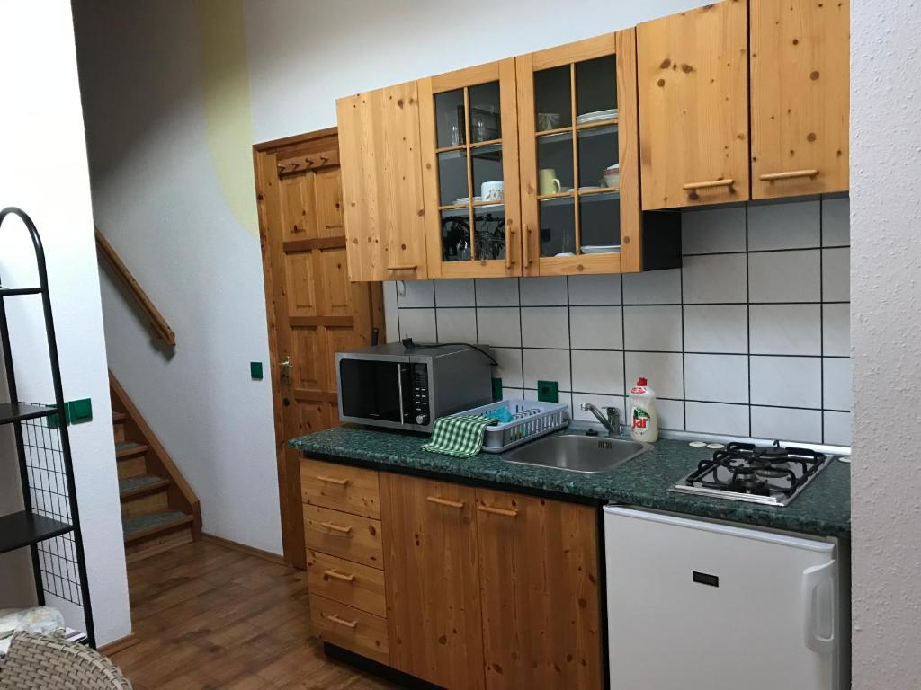 Kuchyňa alebo kuchynka v ubytovaní Apartman Németh