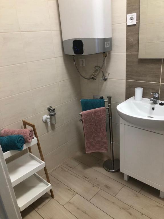 Koupelna v ubytování Kelemen Apartman Nagykanizsa