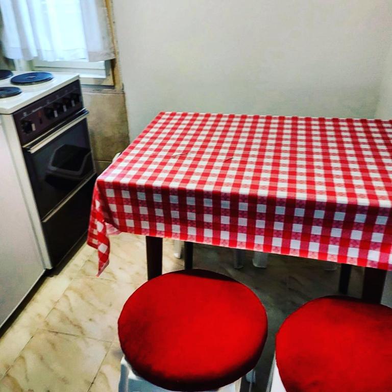 Kuchyň nebo kuchyňský kout v ubytování Apartmani Centar Banja Vrujci