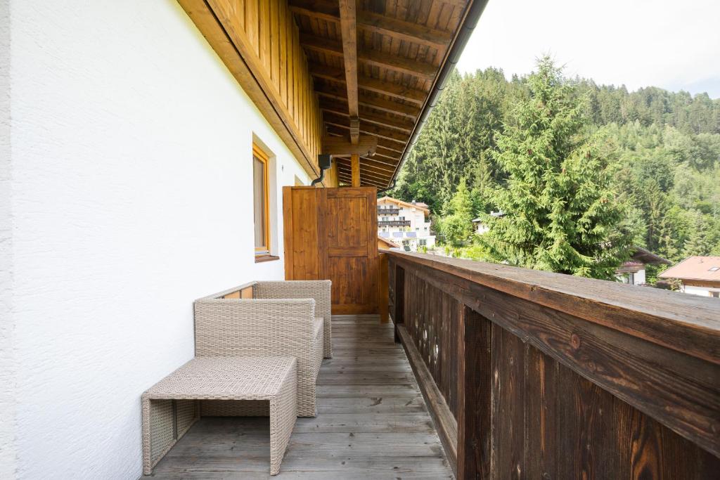 Balkón alebo terasa v ubytovaní Appartements Hochlega