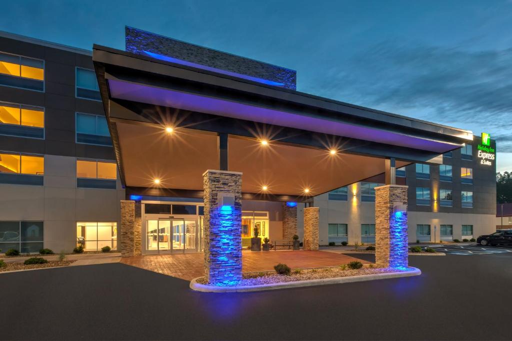 a rendering of a hospital building at night at Holiday Inn Express & Suites - Milan - Sandusky Area, an IHG Hotel in Milan