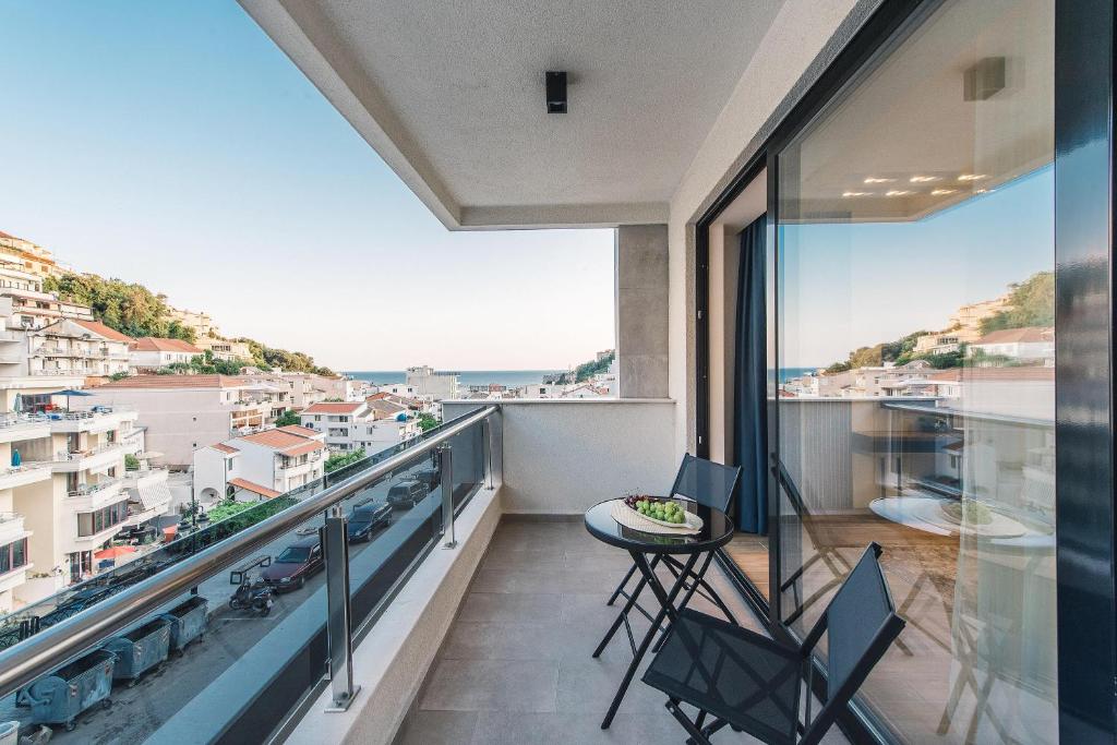 Balkón nebo terasa v ubytování Atelier