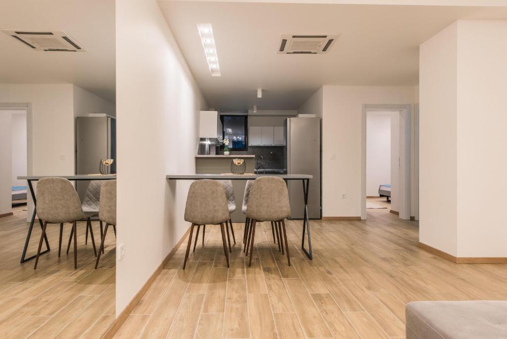 Kuchyň nebo kuchyňský kout v ubytování Atelier
