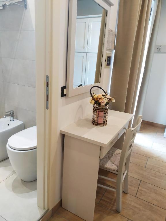 Koupelna v ubytování Hotel Ambrosiana