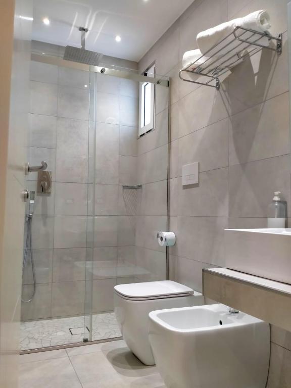 Koupelna v ubytování Hotel Ambrosiana