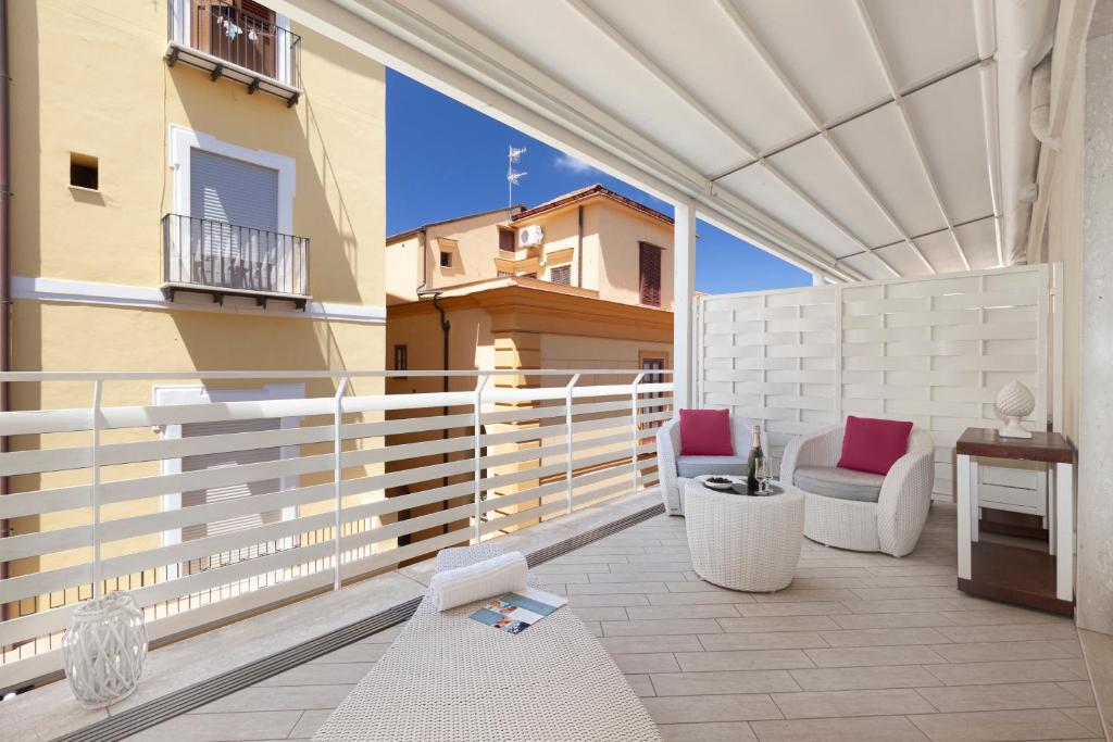 Balkón nebo terasa v ubytování Hotel Tasso Suites & Spa
