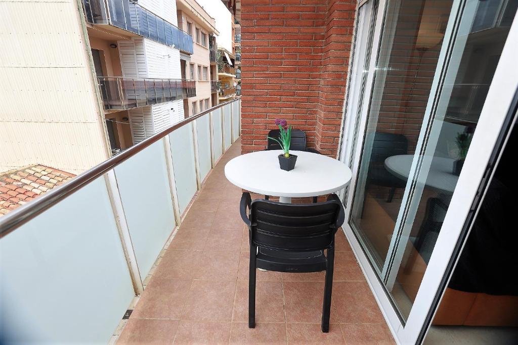 Balkón alebo terasa v ubytovaní Apartamento Plaça Jardí