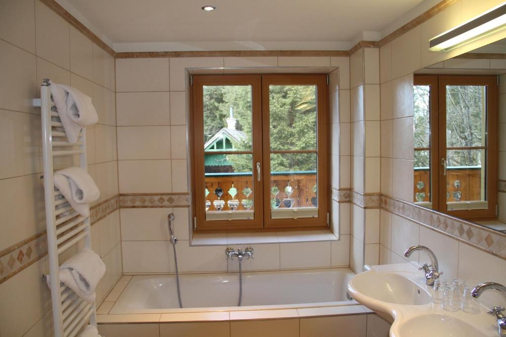 Koupelna v ubytování Alpen Appartements Zauchensee