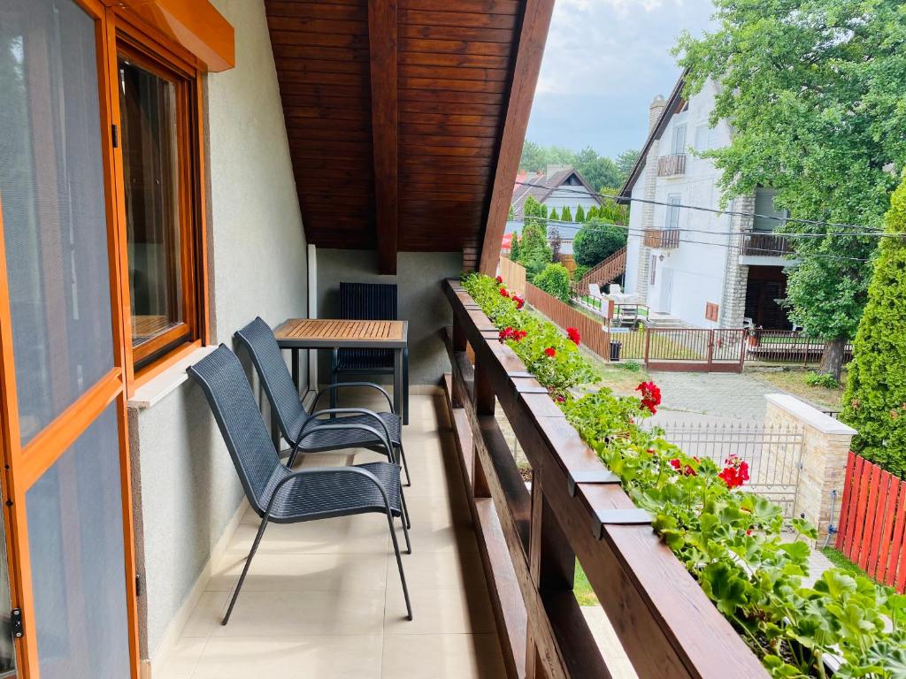 Balkón nebo terasa v ubytování Linton Apartmanház