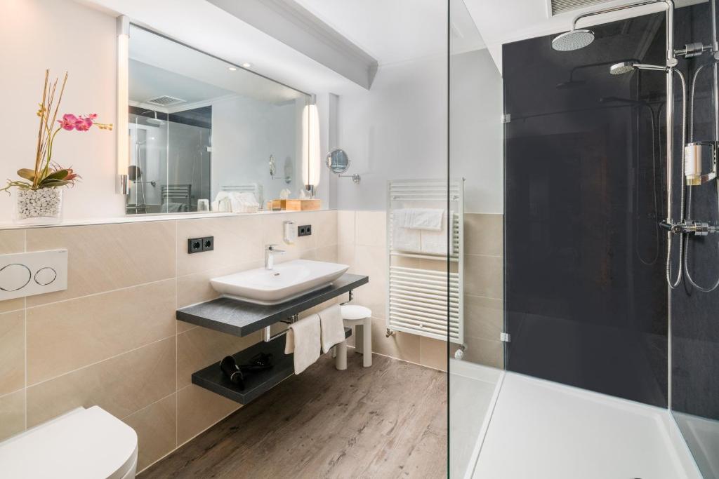 Koupelna v ubytování Hotel Celler Tor