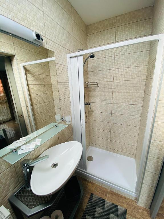 Koupelna v ubytování Linton Apartmanház