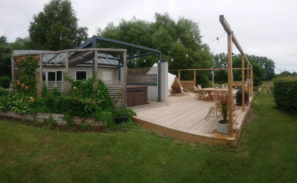 Zahrada ubytování Glamping i Döshult