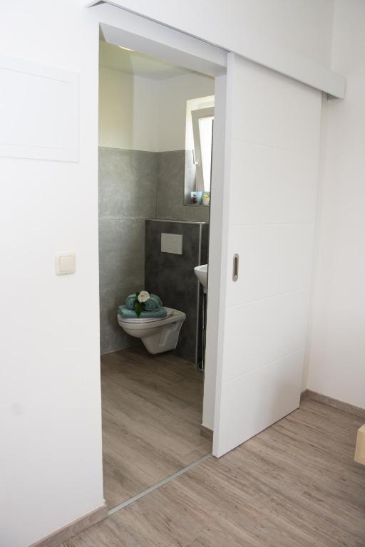 Koupelna v ubytování Helis Gästezimmer