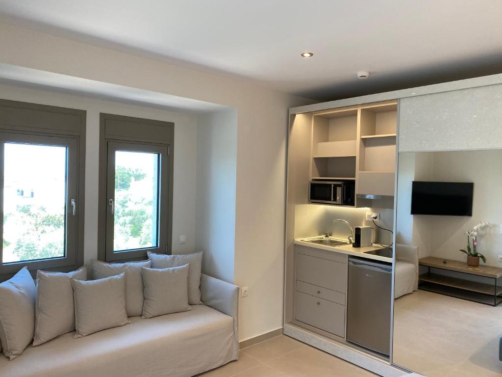 Kuchyň nebo kuchyňský kout v ubytování Luminous Luxury Apartments