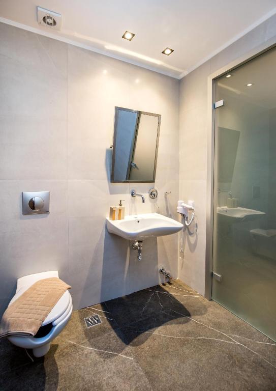 Koupelna v ubytování Epicentrum Suites