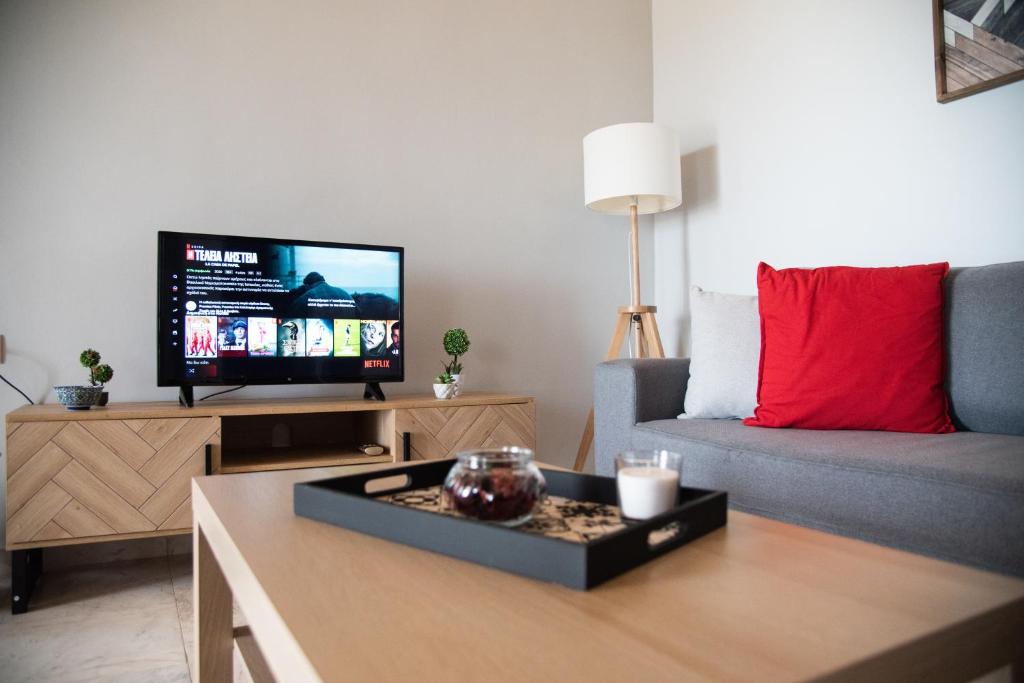 TV a/nebo společenská místnost v ubytování Rena's Panorama View House