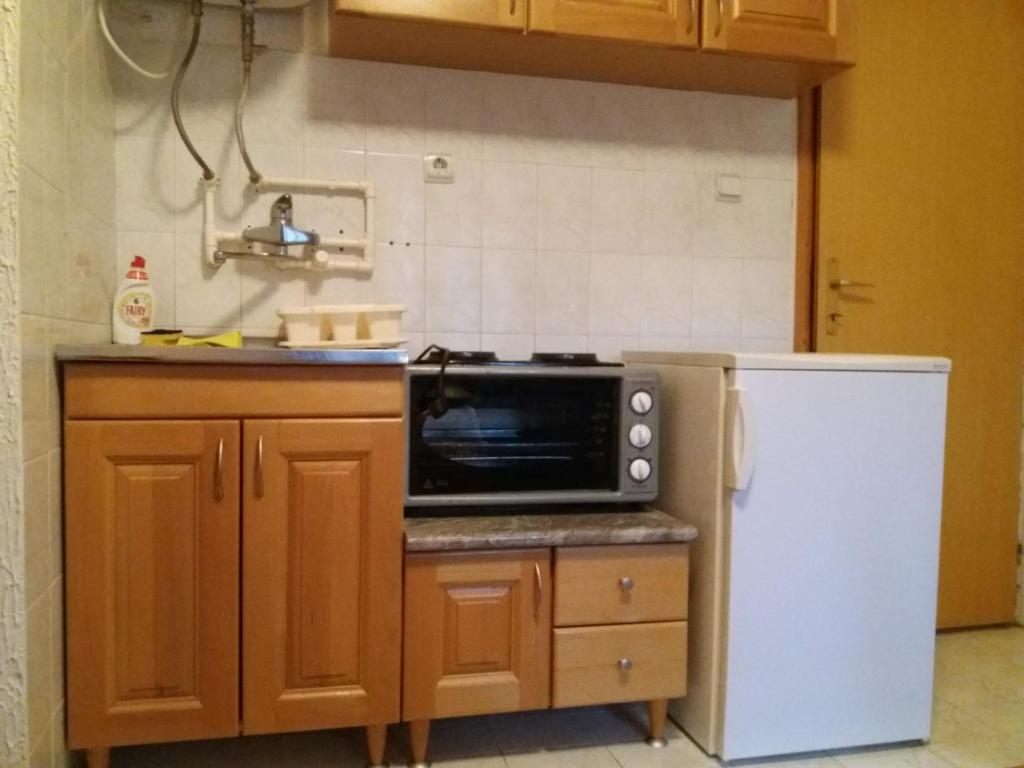 A cozinha ou cozinha compacta de Apartmani Nikolić Dušica