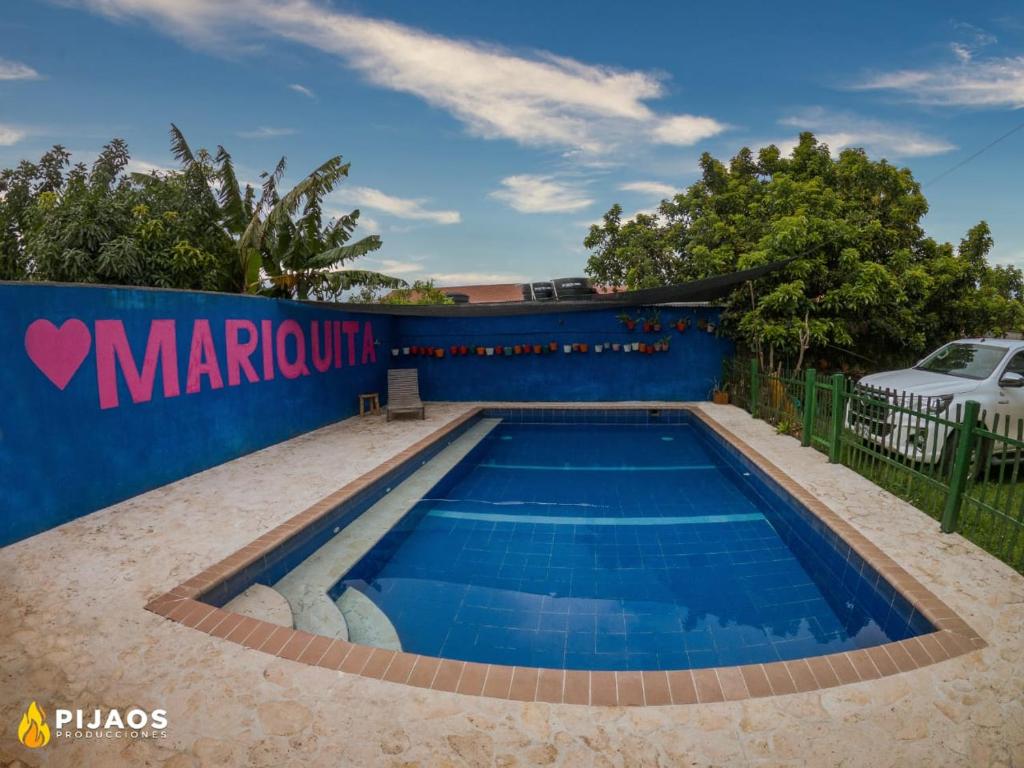 a pool at a marvellous villa with a swimming pool at La Orquidea in Mariquita