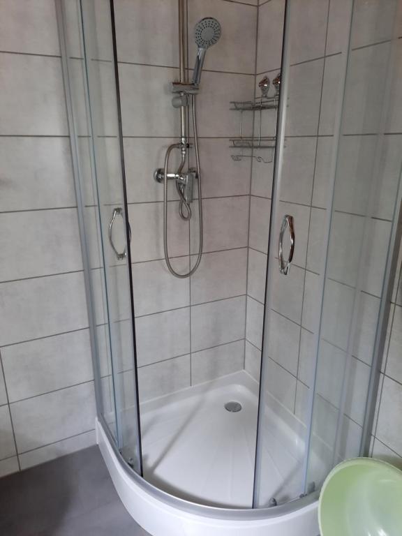 Koupelna v ubytování Domki Lazur