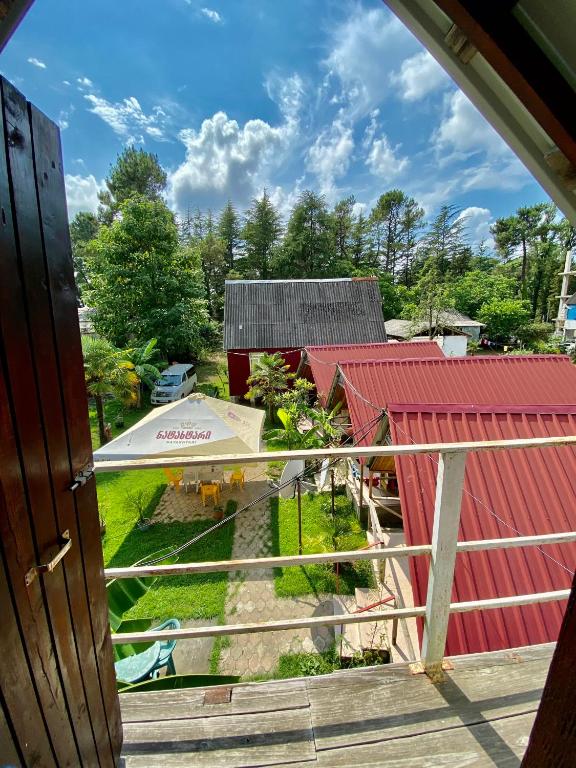 Balkón nebo terasa v ubytování Cabins in Magnetiti, Ureki