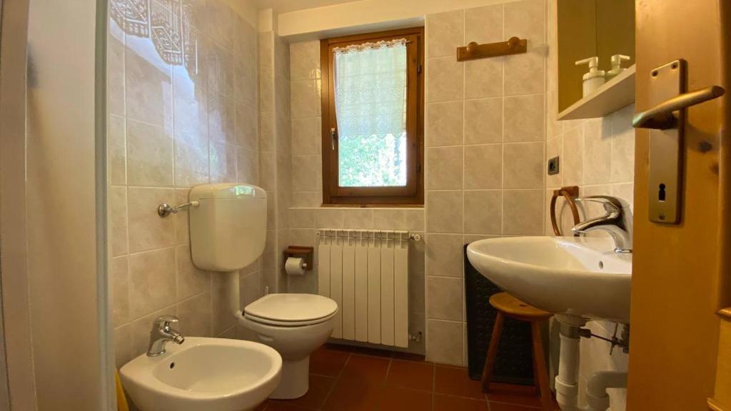 Koupelna v ubytování Residence Weissthor