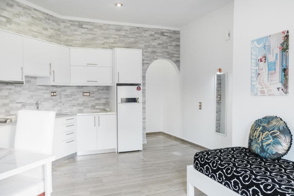 Kuchyň nebo kuchyňský kout v ubytování Bay View Apartments