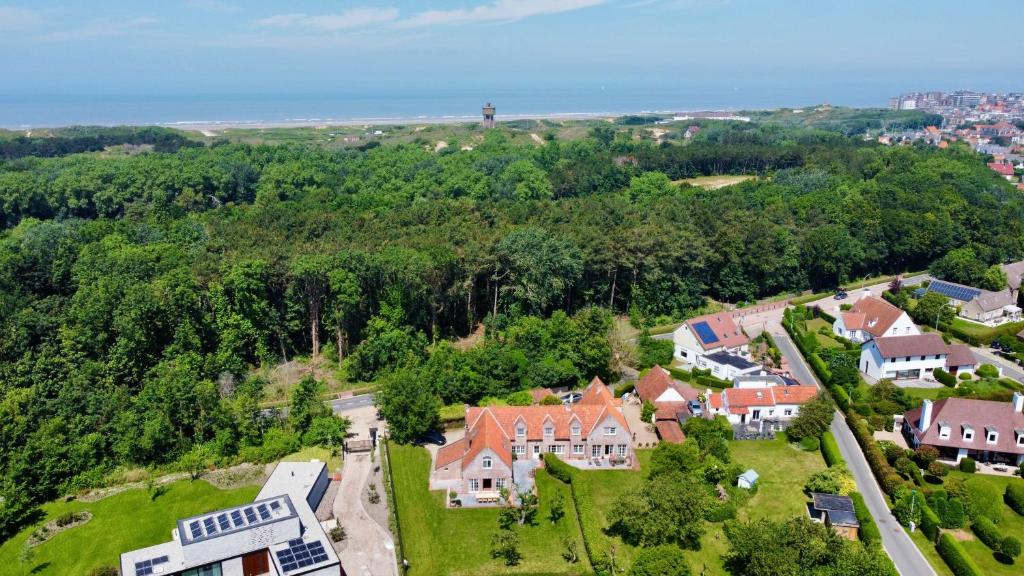 an aerial view of a house at House C - North Sea Stays in De Haan
