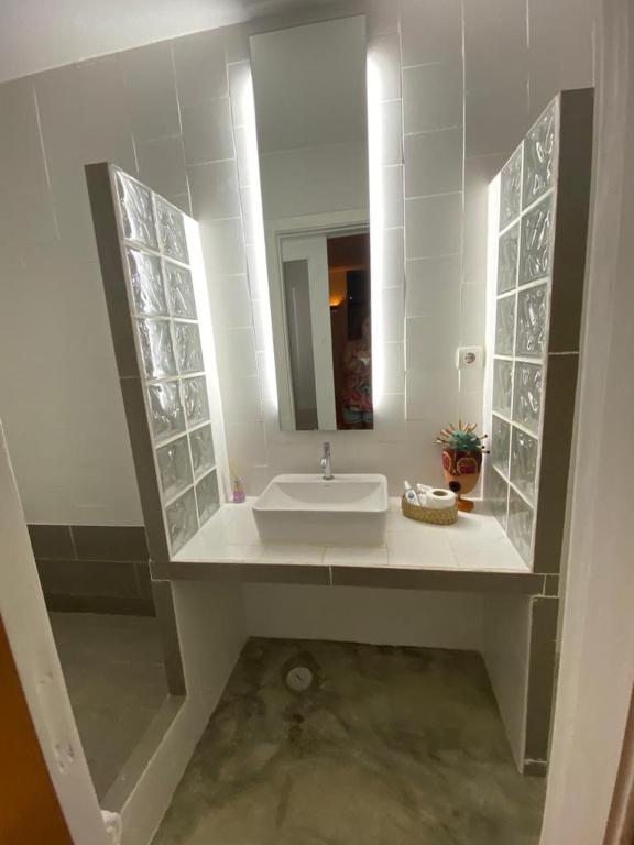 Koupelna v ubytování Hotel Kriola