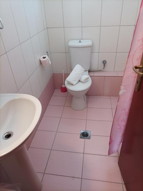 Koupelna v ubytování Villa Fallias
