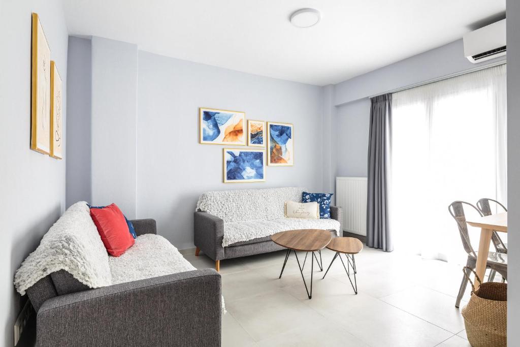 Posezení v ubytování Art Central Suites