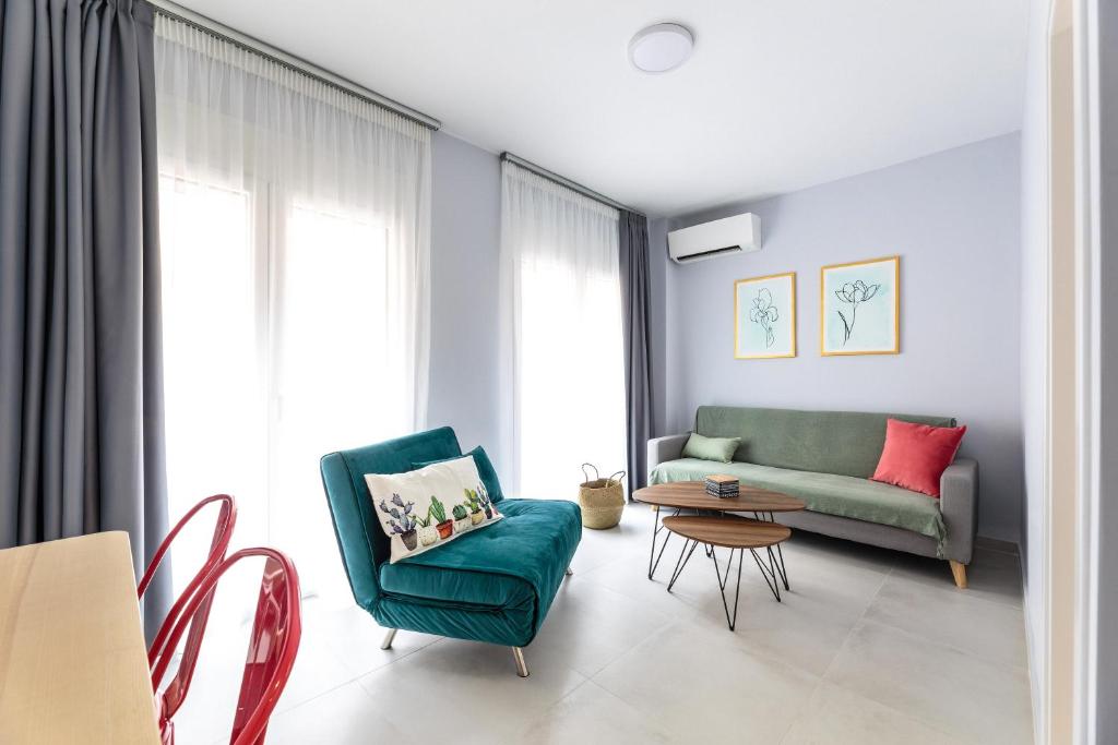 Posezení v ubytování Art Central Suites