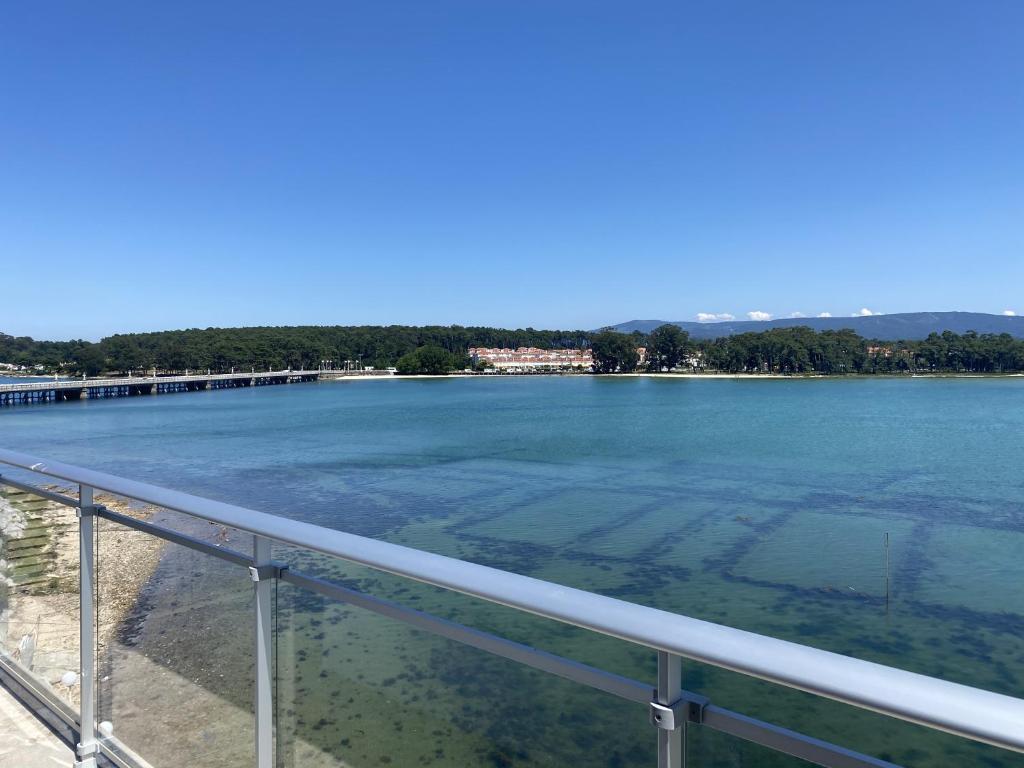 a view of the water from a cruise ship at Apartamentos O Grove Awa Bay in O Grove