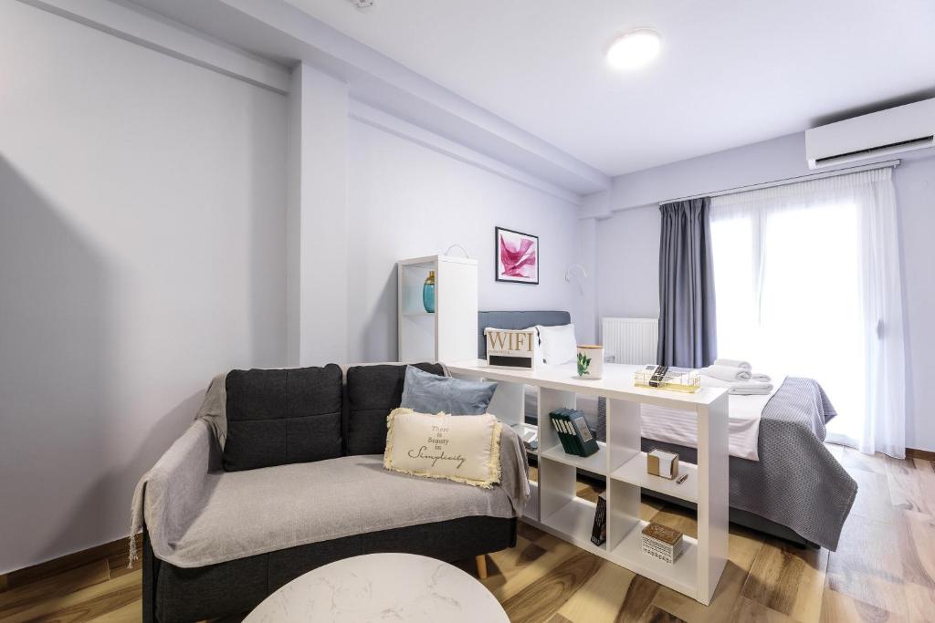 Posezení v ubytování Art Central Suites