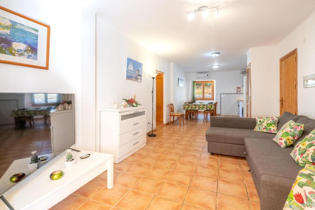 Posezení v ubytování Santa Eulalia