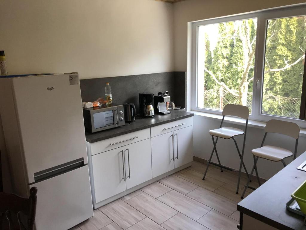 Kuchyňa alebo kuchynka v ubytovaní Famvarga Apartmanház